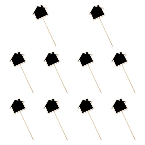 FQRDKT Small Chalkboards Signs Price Tags 10x Wood Ideal Gift Smooth Surface Small Blackboard Table Signs for Daily Event Weddings, 8x7.5x11cm