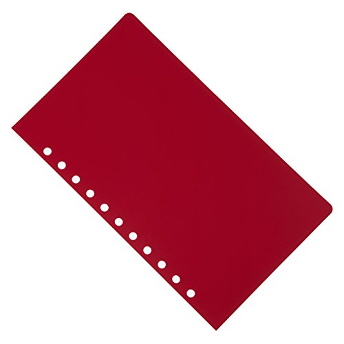 11 Hole Aerobind QRH Cover - 6.56 Inch Wide Red Rigid Pilot Checklist Cover - 2 Per Pack