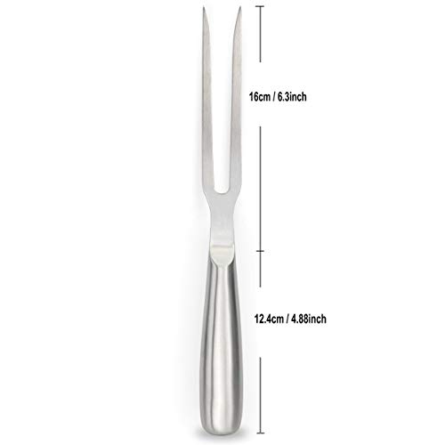 GuDoQi Carving Fork Stainless Steel Meat Fork 10 Inch Barbecue Fork Anti-Slip Long Handle Cooking Tool Utensil Set for Pork Turkey Chicken Beef