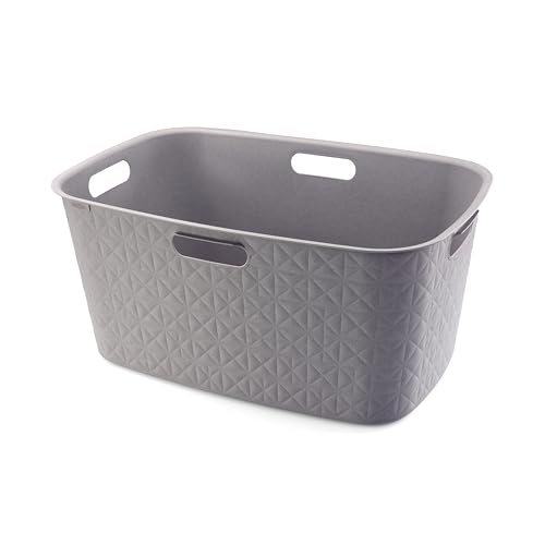 CURVER Panier à linge Softex Taupe 45 l