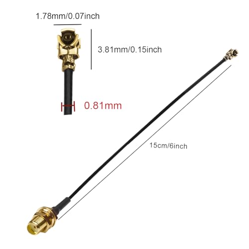 Cable coaxial SMA hembra a U.FL MHF4 15cm x5 miniatura 2