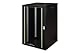 DIGITUS Netzwerk-Schrank 19 zoll 20 HE - Wandmontage - 600 mm Tiefe - Traglast 100 kg - Unique Serie - Glastür - Schwarz
