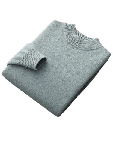 Men's Merino Wool Knitted Sweater Solid Casual Thick Pullover Top