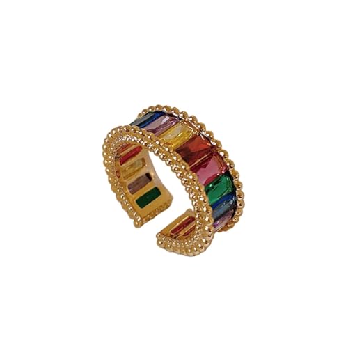 Bijoux d'exception avec ces anneaux ouverts couleur or au fini brillant
