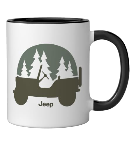 Tazón cerámico Jeep Willys Trees negro/blanco 11oz miniatura 2