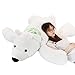 47-B Große Eisbär-Plüschtiere, HLPER-Bär Schlafendes Kissen, Kindergeburtstagsgeschenk, (Color : White, Size : 100cm)