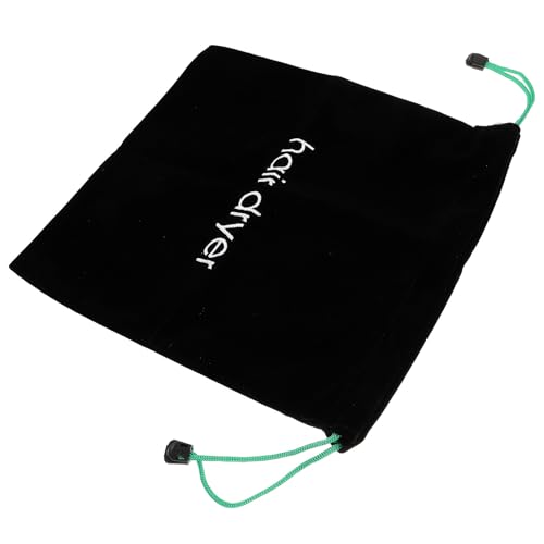 HAKIDZEL Bolsa Cordón para Secador de Pelo de Tela Negra, Ligera y Fácil de Usar, Adecuado para Organizar y Proteger el Secador en Casa Viaje