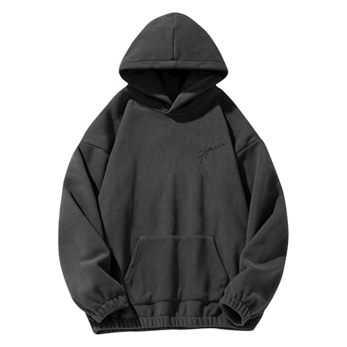 Men's Oversize Pullover Hoodie Loose Fit Ultra Soft Hooded Sweatshirt With Pockets Classic Long Sleeve Solid Hoodies