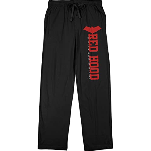 Batman Red Hood Let the Punishment Fit the Crime Men's Black Graphic Sleep Pajama Pants