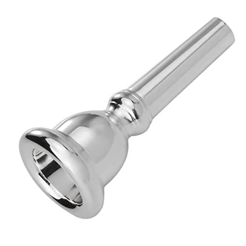 GOOHOCHY Wide Euphonium Mouthpiece for Alto Silver Plated Machined for Sound 80mm 1.3cm Outer 1.1cm Inner Diameter