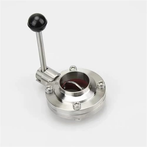 SS304 6-1/4'' 159mm Pipe OD Sanitary Weld Butterfly Flow Control Valve Dairy Product Homebrew Beer