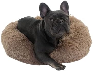 MODO Marshmallow Fluffy Round Warm Pet Bed for Cats, Dogs and other Household Pets and sizes (50cm, Grey)