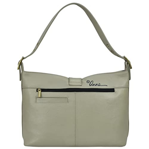 Anna by Anuschka Women's Hand-Painted Genuine Leather Studded Side Hobo2