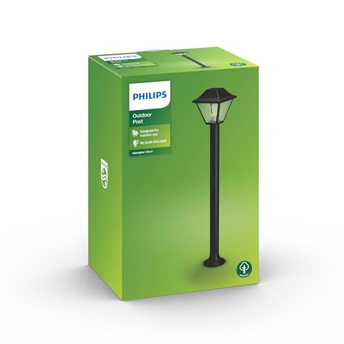 Philips myGarden Alpenglow - Sobremuro, iluminación exterior, bombilla no incluida, casquillo E27, aluminio, color negro