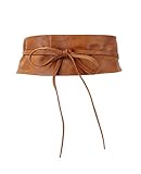 irisaa Damen Taillengürtel Breiter Obi Gürtel Wickelgürtel Bindegürtel Hüftgürtel Party Gürtel, Damen Taillengürtel 2020:Braun