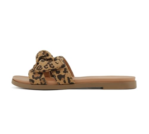 Soda Writer ~ Women Round Toe H-Band Bow Slide Sandals...