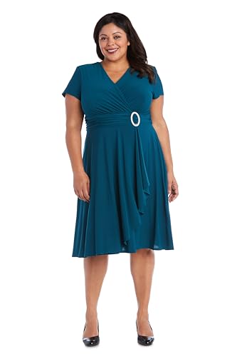 R&M Richards Womens Embellished Knee-Length Cocktail Dress4