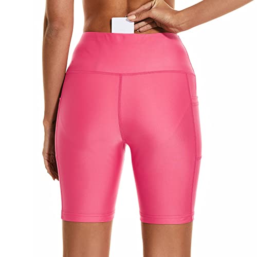 Image of HODOSPORTS Women's 3'' /5'' /7'' /9'' /12'' Swim Board Shorts UPF50+ High Waisted Quick Dry Swimsuit Bottoms with Pockets Liner