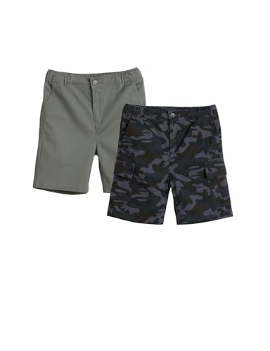 Image of Amazon Brand - Symbol Boy's Cotton Chino /Cargo Shorts | Elasticated Waistband | Age 6-14 Years