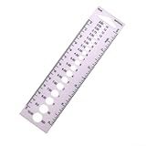 Large gamme de mesures : avec ses calibres passants, cette règle à aiguille offre une gamme complète de tailles. Il peut mesurer une variété de tailles d'aiguilles, adapté à différents projets de tricot.