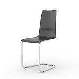 Freischwinger Tojo Stuhl  Freischwinger Stühle mit austauschbarer Sitzschale Filigraner Schwingstuhl für Küche/Büro  Moderne Konferenzstühle/Schreibtischstühle (Schwarz)