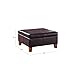 Homepop Home Decor |K2380-E155 | Luxury Large Faux Leather Square Storage Ottoman | Ottoman with Storage for Living Room & Bedroom, Distressed Brown