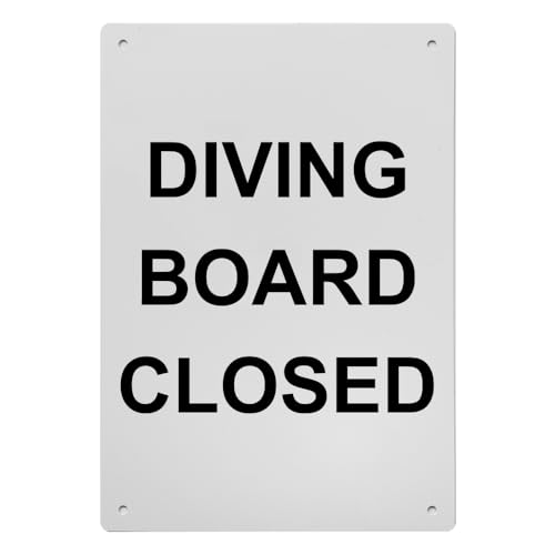Diving Board Closed Sign, 8.5 x 11 in