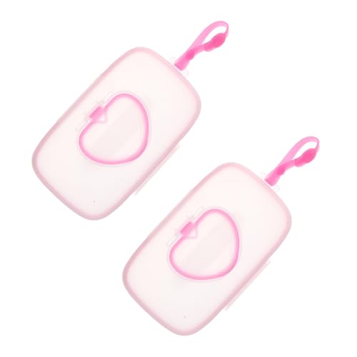 Homoyoyo 2個 携帯用 おしりふきケース めこみ式蓋付き 軽量素材製 ベビーカーやベビーベッドに吊り下げ可能 外出や旅行に 快適ワイプ収納ボ