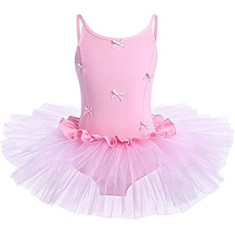 IMEKIS Kinder Mädchen Ballettkleid Ärmelloses Gymnastik Tanztrikot Cover
