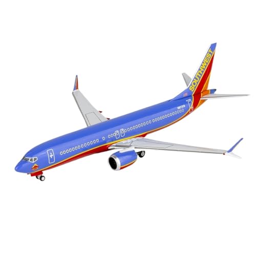 Modelo de avión Southwest Airlines B737 MAX8 diecast metálico que no se deforma