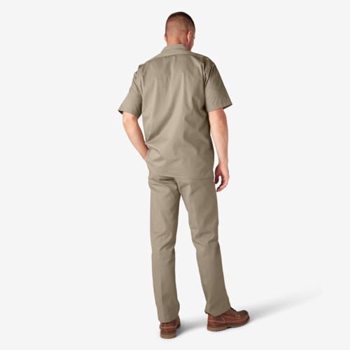 Image of Dickies Men's Short Sleeve Work Shirt - Durable Twill Button Down Shirts for Men, Lightweight Uniform for Daily Wear