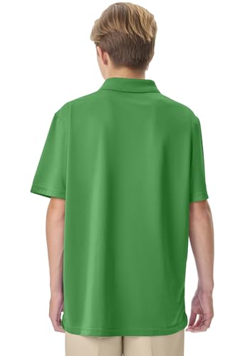 Classroom School Uniforms Unisex Polo T-Shirts with Moisture Wicking & Ribbed Collar - CR8602