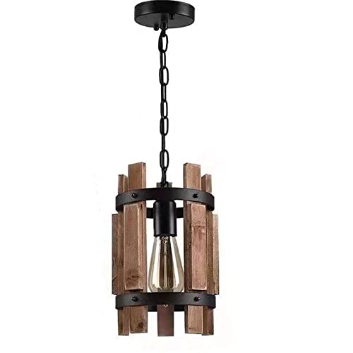 Lustre bois E27 solution éclairage chaleureux pour table de restaurant - 2