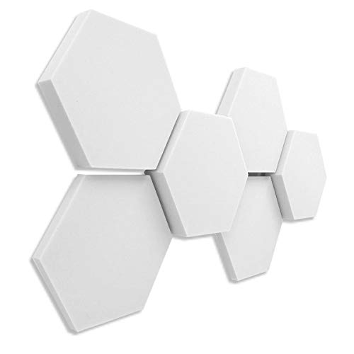 platino24 Schallabsorber 3D-Set Hexagon aus Basotect G+, 6 Elemente 2x je...