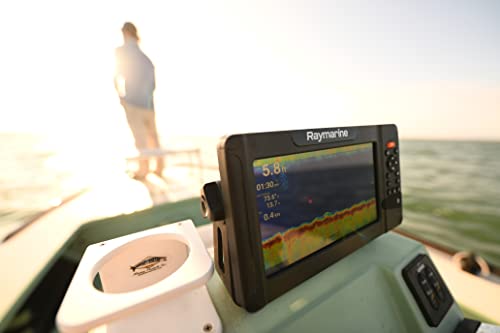 Image of Raymarine Element 7 HV - 7'' Chart Plotter with Chirp Sonar, HyperVision, Wi-Fi, GPS, HV-100 transducer, Lighthouse North America Chart, Black (E70532-05-102)