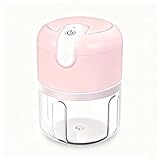 Mini Food Processor 3 Blades Electric 250ml Usb (Pink)