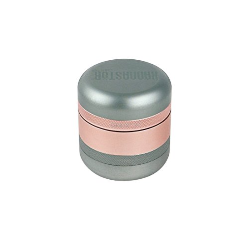 KANNASTOR GR8TR V2 Grinder - Solid Premium Food Grade Quality Aluminum - 8 Pieces - 60 Mesh Stainless Easy Change Screen - Perfect for Herb Spices - Smooth Grind Easy Cleaning - Storage Lid