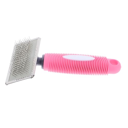 COLLBATH Grooming Tool Pet Dematting and Removal Long Haired Brush Metal Pins Brush Flexible for Cats