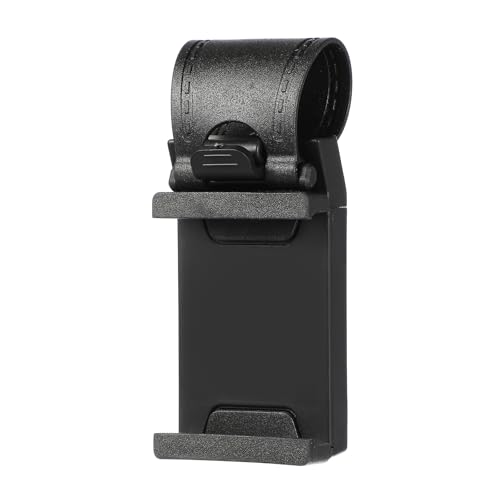 ULTECHNOVO Support Téléphone Voiture pour Volant Clip Réglable avec Protection Silicone Compatible Smartphones Jusqu'À 5 Installation Facile Mains Navigation Sécurisée
