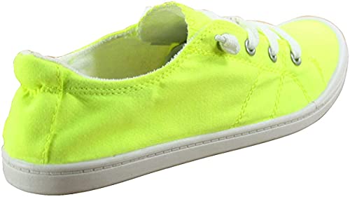 Soda Flat Women Shoes Linen Canvas Slip On Sneakers Lace Up Style Loafers Zig-S2