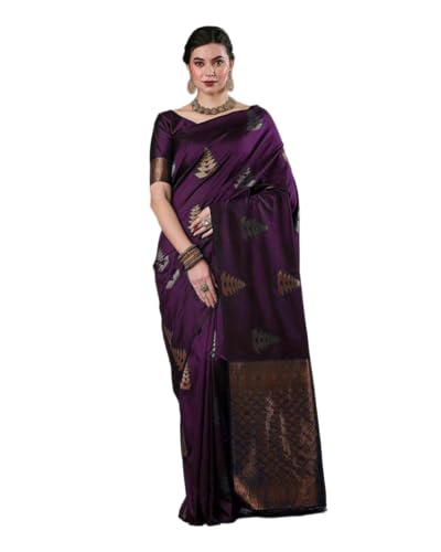 Sari en soie pure Kanjivaram couleur vin idéal pour invités et mariées aux cérémonies de mariage