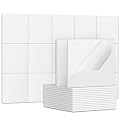 TroyStudio 15Pcs Self Adhesive Acoustic Panels, 12 x 12 x 0.5 Inches Wall Covering Tiles Sound Absorbing Panel, Decorative Padding Reverb Echo Dampening Boards for Door Music Recording Home Studio
