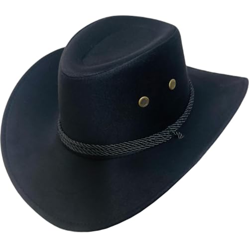Chapéu Country Preto Unissex Sertanejo Australiano Rodeios Shows