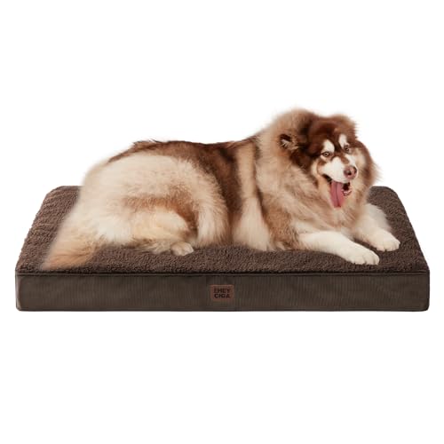 EHEYCIGA Cuccia Cane Interno Taglia Grande XXL, (120L x 74W cm) Ortopedica Cuscino per Cani, Cuscino Cane Sfoderabile e Lavabile, Ortopedico Lettino per Cani, Orthopedic Dog Bed, Marrone