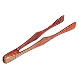 Salatzange aus Holz - rutschfeste Salatzange aus Holz mit langem Griff | rutschfeste antihaftbeschichtete Küchenzange und Salatzange für Grill, Salat, Utensil