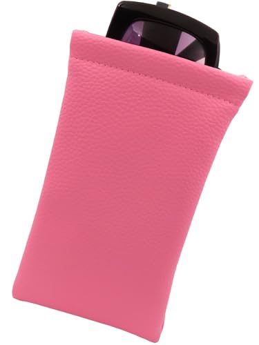 Image of Soft Sunglasses case | Large Glasses Case Holder - Eyeglass Pouch Squeeze Top | Glasses pouch Lightweight Extra Layers
