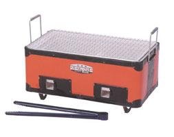 バーベキューコンロ（角型） 【赤色】【木炭 珪藻土七輪】 [その他]のサムネイル