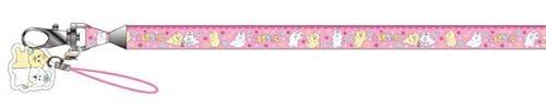 んぽちゃむ マスコット付きネックストラップ ピンク
