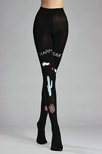 Image of Sahabowi Women Tights, Sheer High Waist Pantyhose, Vintage Control Top Stockings, Siwa opaque print1