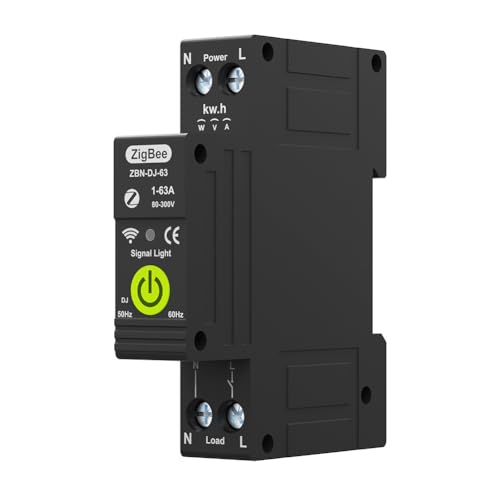 Disjoncteur intelligent Zigbee 1P avec compteur d'énergie bidirectionnel